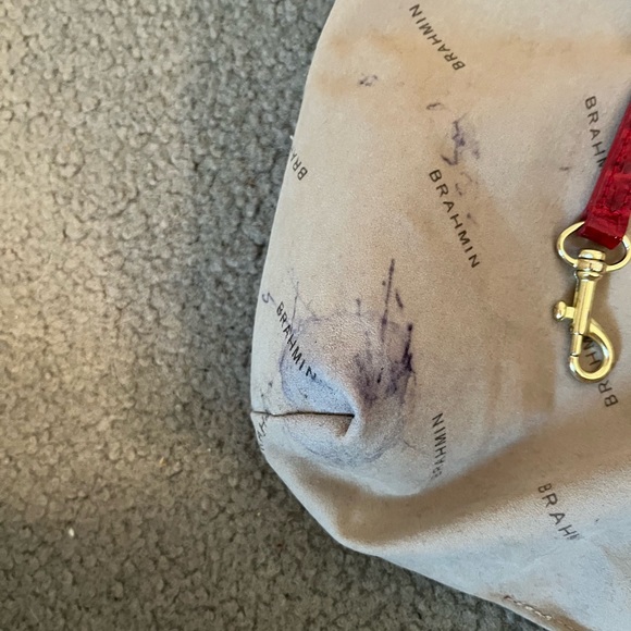 Brahmin Arno Red Glossy Croc Bag - Picture 7 of 15